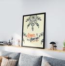 Quadro Decorativo Moldura Preta 30x40cm Never Give Up Quadro Decorativo Moldura Preta 30x40cm Never Give Up