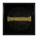 Quadro Decorativo Moldura Preta Detalhes Minimalista Dourado