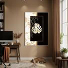 Quadro Decorativo Monstera Real 70x50cm Mold Preta