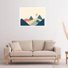 Quadro Decorativo Montanhas Pontas Abstrato - 50x70cm