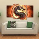 Quadro Decorativo Mortal Kombat Mosaico Em Tecido 4 Peças 1