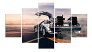 Quadro Decorativo Mosaico 5 Peças De Volta Para O Futuro