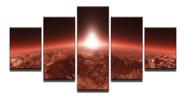 Quadro Decorativo Mosaico 5 Pecas Espaço