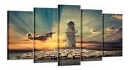 Quadro Decorativo Mosaico 5 Pecas Farol
