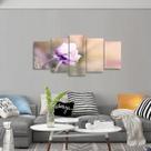 Quadro decorativo Mosaico 5 Peças Flor Para Quarto Sala