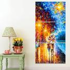 Quadro Decorativo Mosaico 60x120 Leonid Afremov Love Rainy