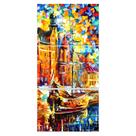 Quadro Decorativo Mosaico 60x120 Leonid Afremov Velha Doca