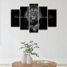Quadro Decorativo Mosaico Leão de Judá Jesus Cristo 80x50
