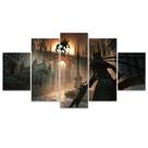 Quadro Decorativo Mosaico MDF Bloodborne Fera 115x60cm