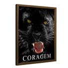 Quadro Decorativo Motivacional Pantera com Coragem em Moldura Caixa Quadro Decorativo Motivacional Pantera com Coragem em Moldura Caixa