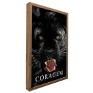 Quadro Decorativo Motivacional Pantera com Coragem em Moldura Caixa Quadro Decorativo Motivacional Pantera com Coragem em Moldura Caixa
