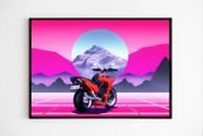 Quadro Decorativo Moto com Moldura E Acetato Tamanho A3