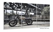 Quadro Decorativo Moto Honda 3 partes 120x60 em tecido