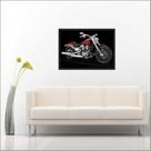 Quadro Decorativo Moto Vintage Retrô Decorações Com Moldura