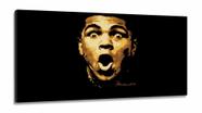 Quadro Decorativo Muhammad Ali Retro Tela em Tecido Canvas 130x60