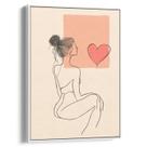 Quadro decorativo Mulher Abstrata em Silhueta de Amor Delicado - Art Canvas