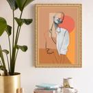 Quadro Decorativo Mulher Abstrato 45x34cm