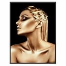 Quadro Decorativo Mulher Corpo Dourado 90x60 Sala Quarto Quadro Decorativo Mulher Corpo Dourado 90x60 Sala Quarto