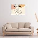 Quadro Decorativo Mulher Face Abstrato - 50x70cm