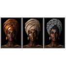 Quadro Decorativo Mulheres Negras Turbante 60x40 Sala Quarto
