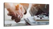 Quadro Decorativo Mundo Dos Negócios Escritorio em Tecido Canvas 130x60 Quadro Decorativo Mundo Dos Negócios Escritorio em Tecido Canvas 130x60