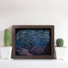 Quadro Decorativo Música Garota 33x43cm Moldura Marrom