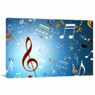 Quadro decorativo Música Notas Musicais Tela em Tecido
