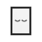 Quadro Decorativo Namorados - Cílios Moldura Preta 22x32cm