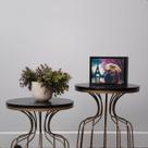 Quadro Decorativo Namorados Em Paris Toque Elegante e Natural para sua Decoração 15x20