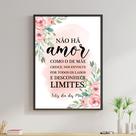 Quadro Decorativo Não Há Amor Como o de Mãe 33x24cm - com vidro Quadro Decorativo Não Há Amor Como o de Mãe 33x24cm - com vidro