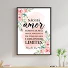 Quadro Decorativo Não Há Amor Como o de Mãe 45x34cm - com vidro