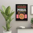 Quadro Decorativo Não Pode Comprar Felicidade Só Pizza 45x34cm