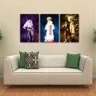 Quadro Decorativo Naruto Sasuke Minato Em Tecido Kit 3 Peças