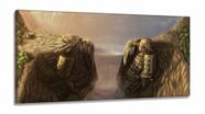 Quadro Decorativo Naruto Vale Do Fim em Tecido Canvas 130x60