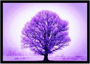 Quadro Decorativo Natureza Árvore Lilás Paisagem Abstrata Com Moldura RC175 Quadro Decorativo Natureza Árvore Lilás Paisagem Abstrata Com Moldura RC175