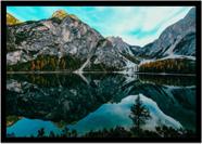 Quadro Decorativo Natureza Paisagem Lago Reflexão Salas Quartos Escritório Com Moldura RC123