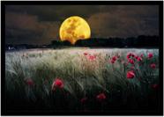 Quadro Decorativo Natureza Paisagem Lua Campo Salas Quartos Escritório Com Moldura R054