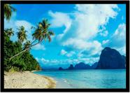 Quadro Decorativo Natureza Paisagem Praia Tropical Salas Quartos Escritório Com Moldura RC150