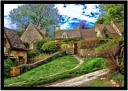 Quadro Decorativo Natureza Paisagem Rural Campo Salas Quartos Escritório Com Moldura RC151