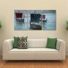 Quadro Decorativo Navegação Vikings Série Em Tecido 3 Peças