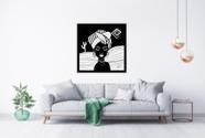 Quadro decorativo Negra com turbante por Lu.Z 90x90cm