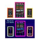 Quadro Decorativo Neon Drinks para Festas - 3 Unidades Quadro Decorativo Neon Drinks para Festas - 3 Unidades