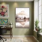 Quadro Decorativo Névoa Da Manhã 70x50cm Mold Branca Quadro Decorativo Névoa Da Manhã 70x50cm Mold Branca