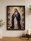 Quadro Decorativo Nossa Senhora com anjos tamanho A3 33x45cm