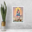 Quadro Decorativo Nossa Senhora Dos Navegantes 33x24cm - com vidro