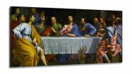 Quadro Decorativo Nova Santa Ceia Jesus em Tecido Canvas