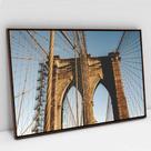Quadro Decorativo Nova York Brooklyn Bridge - Linhas Convergentes em tela Canvas