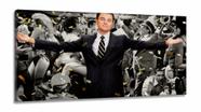 Quadro Decorativo O Lobo de Wall Street em Tecido Canvas 130x60