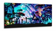 Quadro Decorativo O Mundo De Rick E Morty em Tecido Canvas 130x60