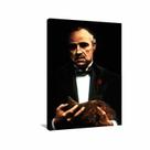 Quadro decorativo O Poderoso Chefão e Gatinho - Tela em Tecido
